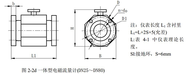 排水流量計(jì)外形尺寸圖二